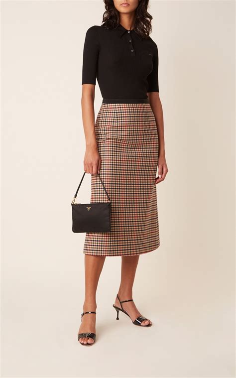 prada skirt plaid|Prada skirts for women.